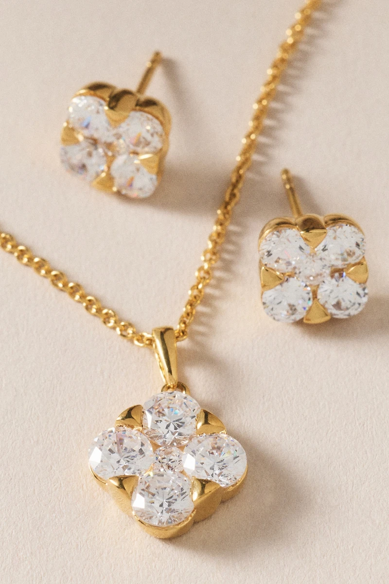 Clover Lab Diamond Post Earrings