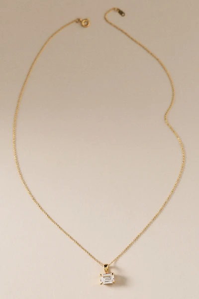 Baguette-Cut Lab Diamond Pendant Necklace
