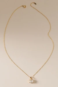 Baguette-Cut Lab Diamond Pendant Necklace