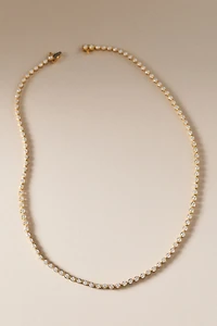 Round-Cut Lab Diamond Tennis Necklace