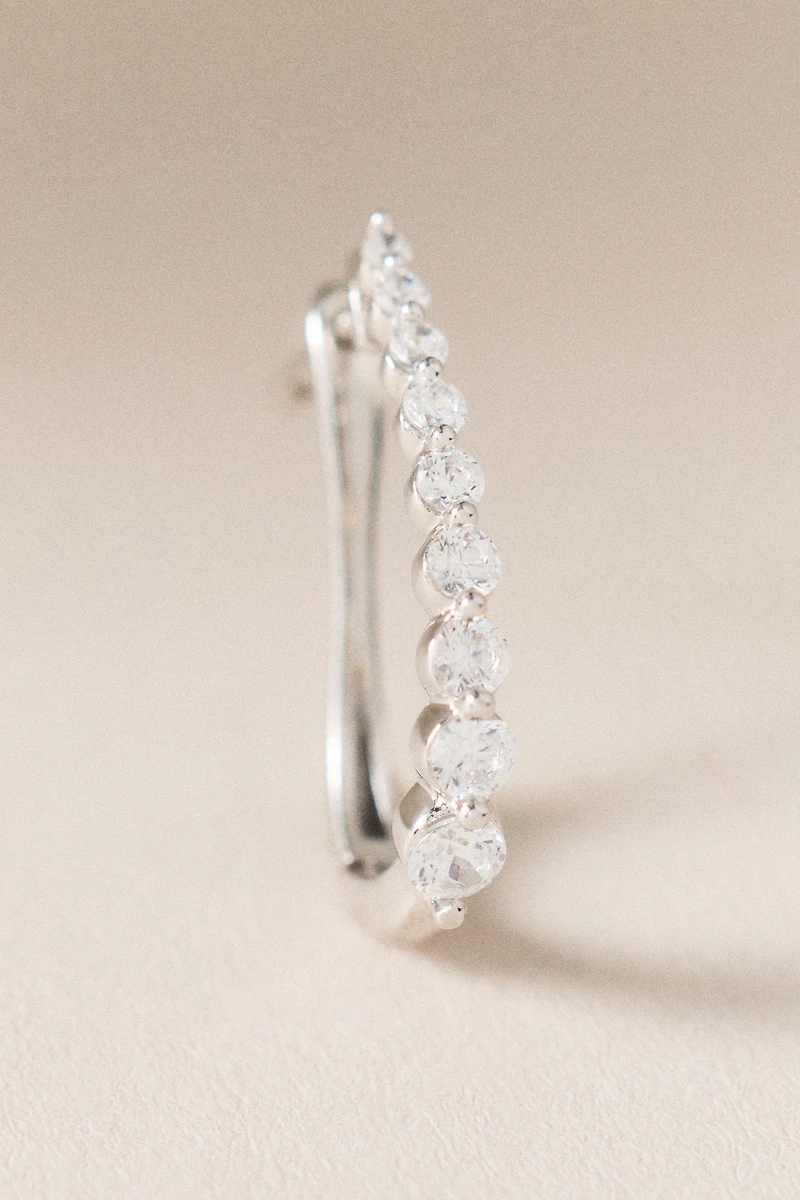 Pavé Lab Diamond Hoop Earrings