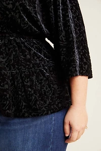 Aleksa Burnout Velvet Top