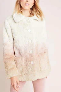 Ombr? Faux-Fur Coat