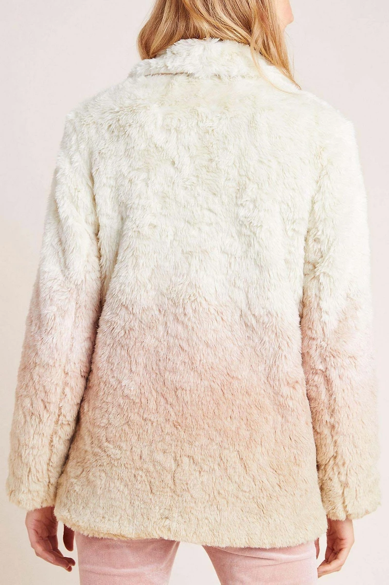 Ombr? Faux-Fur Coat