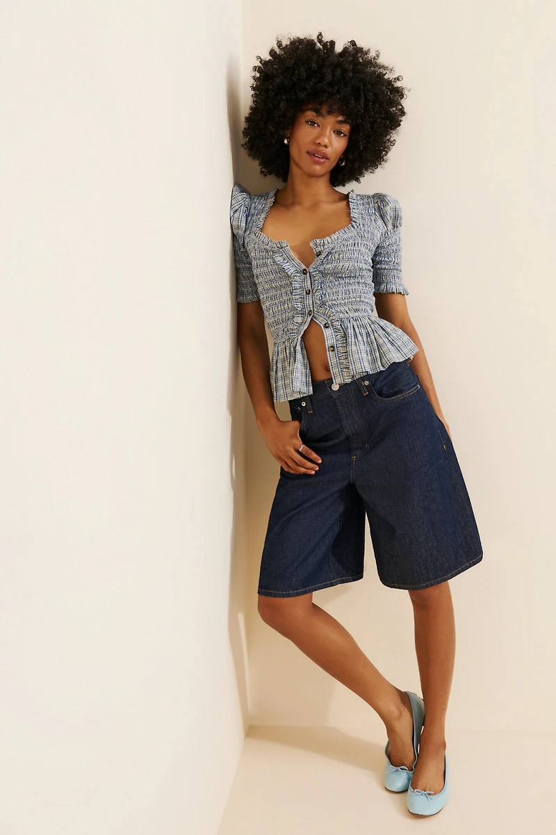 Damson Madder Mansi Shirred Blouse