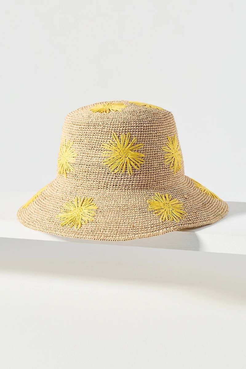San Diego Hat Co. Floral Embroidered Bucket Hat