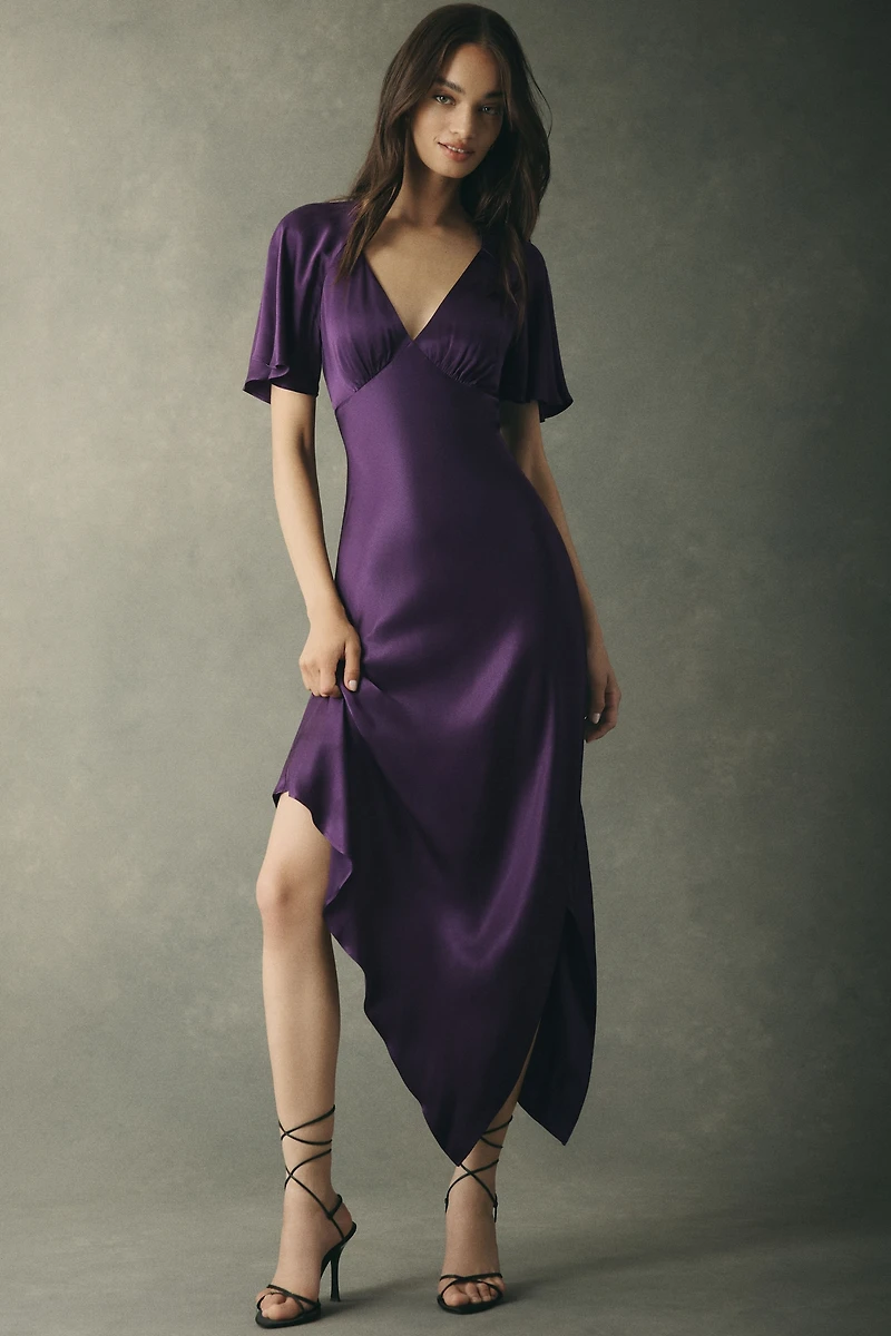 Mare Phoebe Asymmetric Maxi Slip Dress