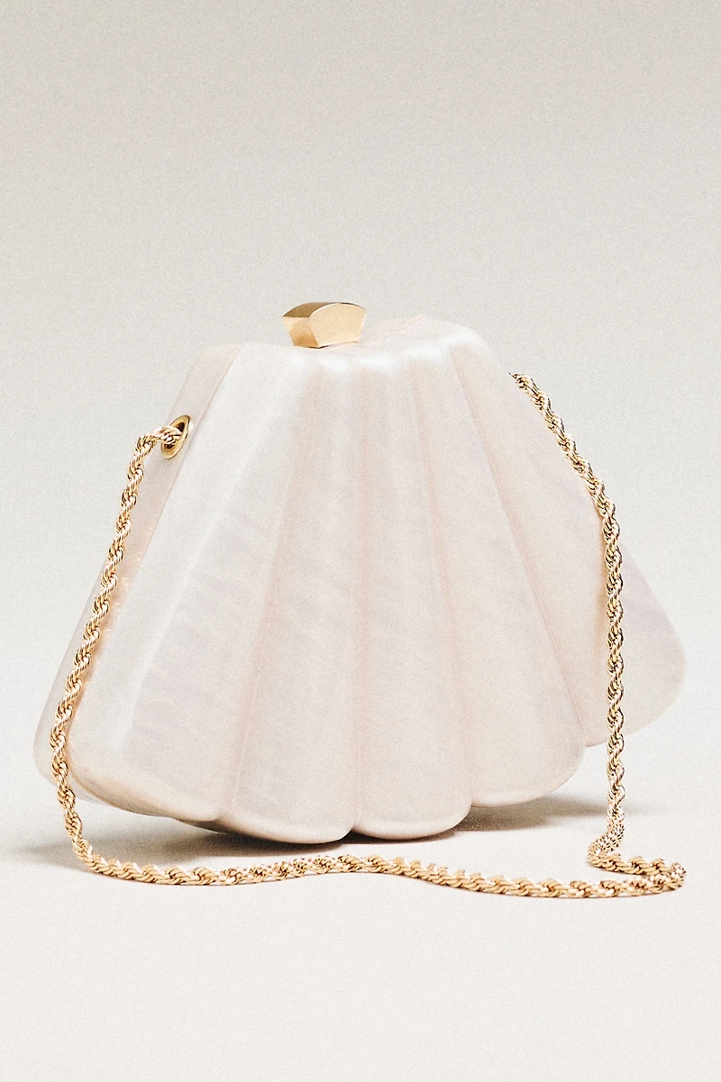 Lulla Collection Pearlized Shell Hand Bag
