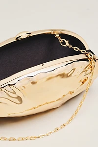 Hammered Seashell Clutch