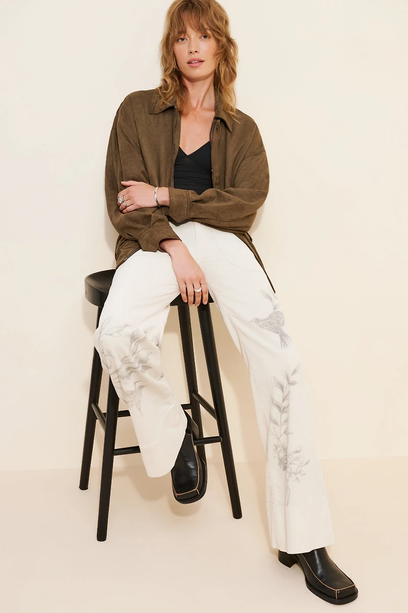 Pilcro The Rylan Relaxed High-Rise Flare Corduroy Jeans