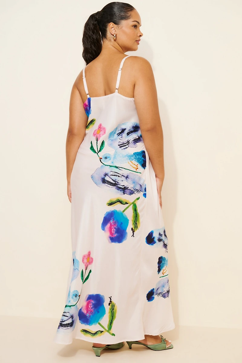 Yumi Kimura Printed Maxi Slip Dress