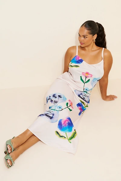 Yumi Kimura Printed Maxi Slip Dress
