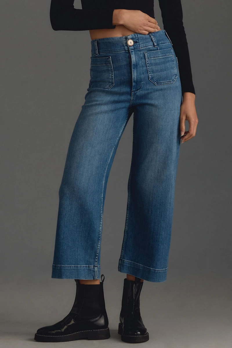 Maeve The Denim Colette Cropped Wide-Leg Jeans
