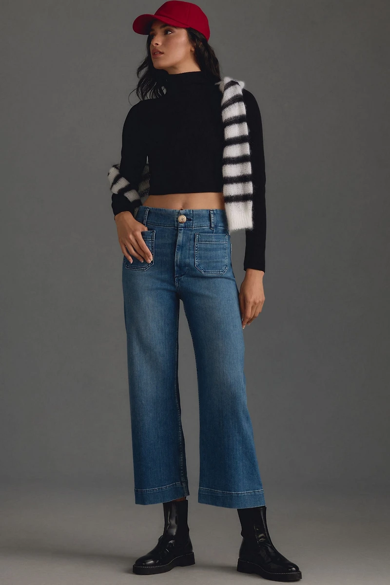 Maeve The Denim Colette Cropped Wide-Leg Jeans