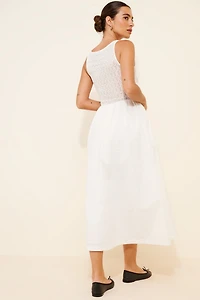 En Saison Denver Mixed Media Midi Dress