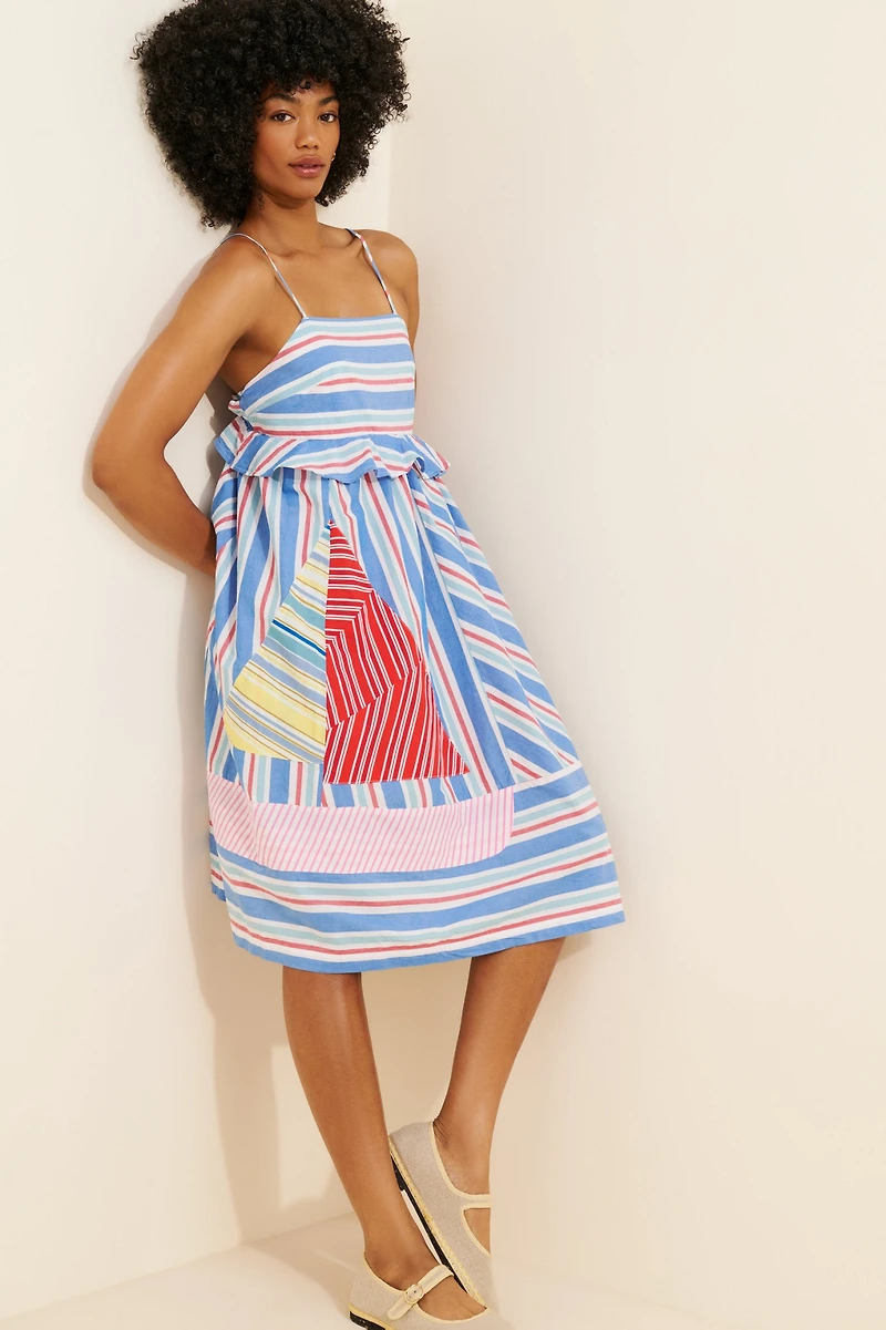 Celandine Square Neck Knee-Length Dress