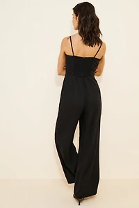 Hutch Bow Front Linen Blend Jumpsuit