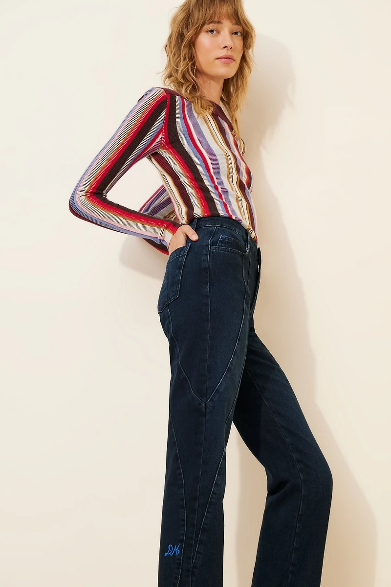 Damson Madder Harry Wavy Seam Jeans