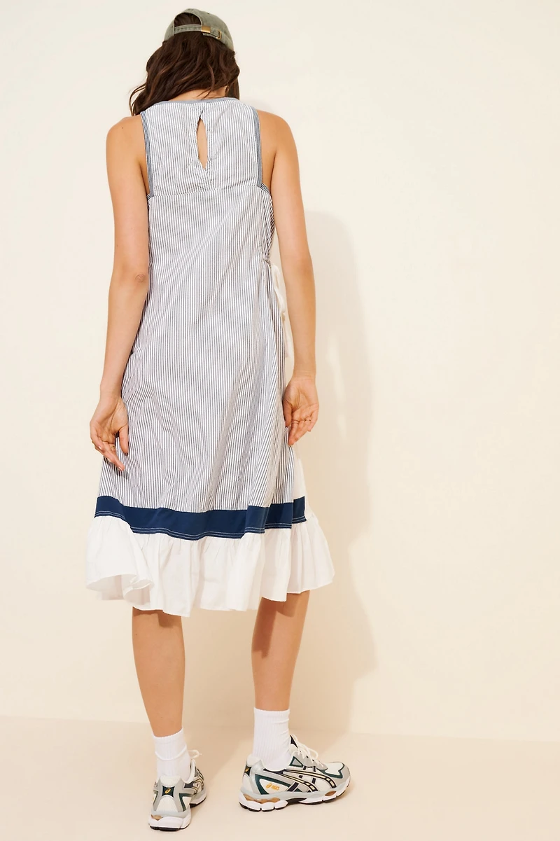 Daily Practice by Anthropologie Ball Toss Pleated Midi Tank Dress