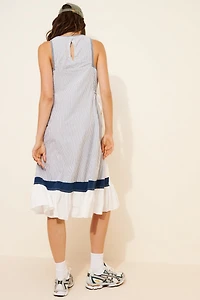 Daily Practice by Anthropologie Ball Toss Pleated Midi Tank Dress