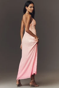 BHLDN Sleeveless Sequin Ombré Maxi Dress