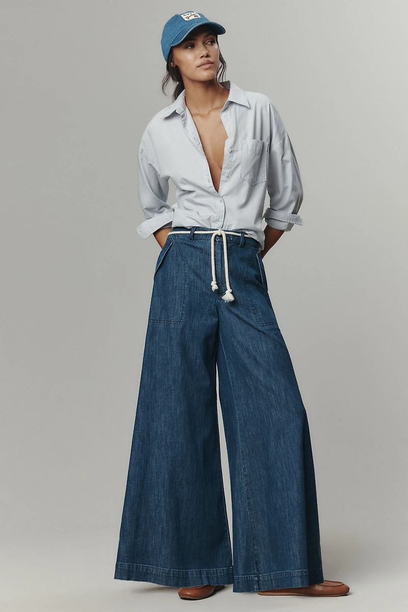 Pilcro High-Rise Wide-Leg Jeans