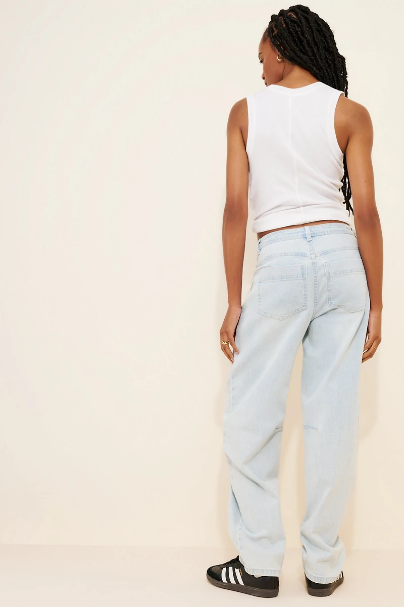 Habitual Seamed Barrel Leg Jeans