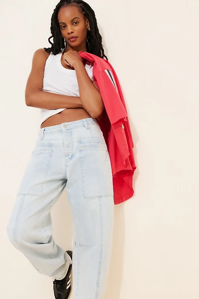 Habitual Seamed Barrel Leg Jeans