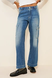 Pilcro Mid-Rise Cargo Jeans