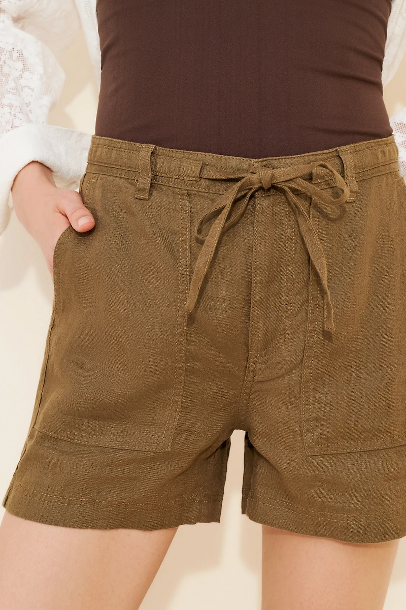 Madewell Utility Back Linen Shorts