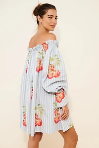 Essentiel Antwerp Embroidered Striped Mini Dress