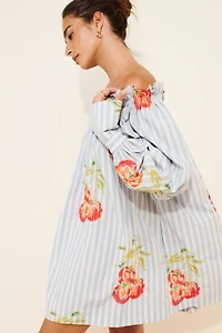 Essentiel Antwerp Embroidered Striped Mini Dress