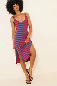 Celandine Stripe Knit Tank Midi Dress