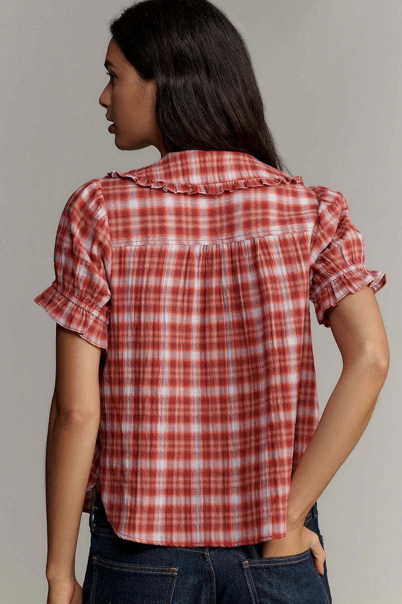 Pilcro The Keira Plaid Blouse