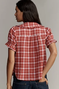 Pilcro The Keira Plaid Blouse