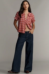Pilcro The Keira Plaid Blouse