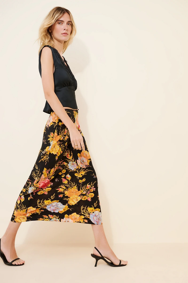 Never Fully Dressed Floral Dorris Midi Skirt