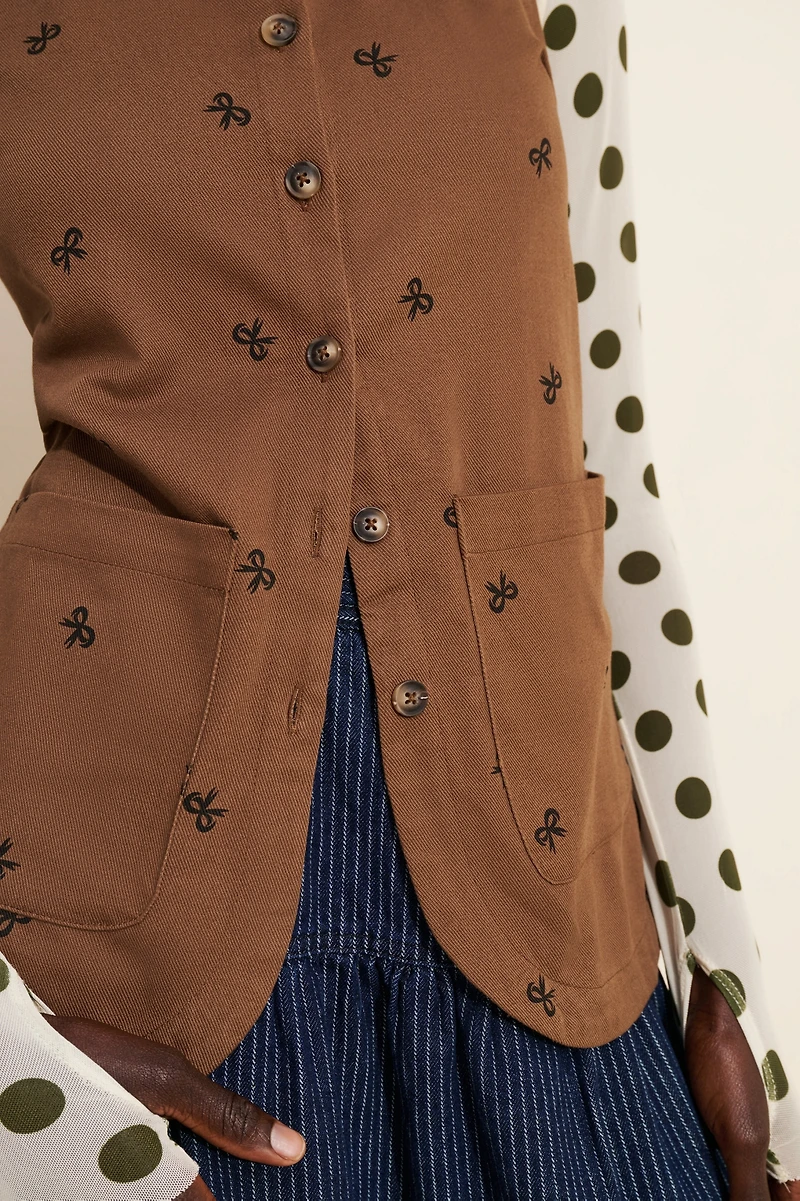 Little Lies Bow Motif Vest