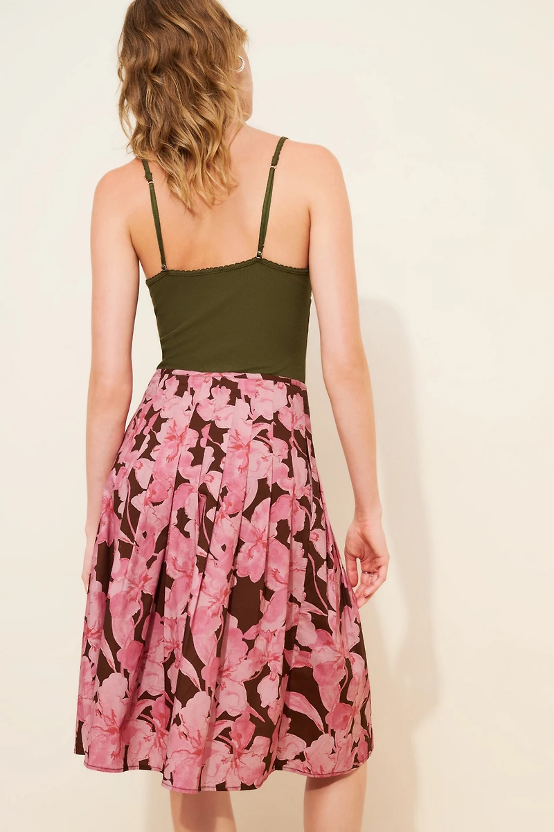 Hutch Full Floral Knee-Length Skirt