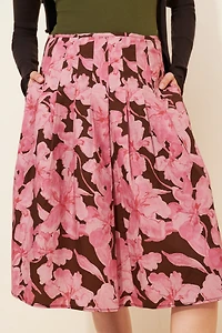 Hutch Full Floral Knee-Length Skirt