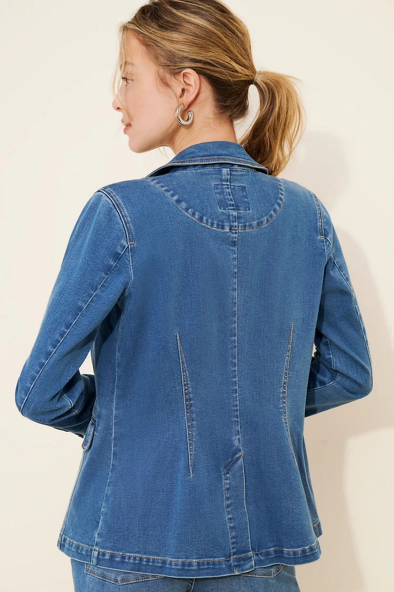 Sanctuary Sculpted Denim Blazer
