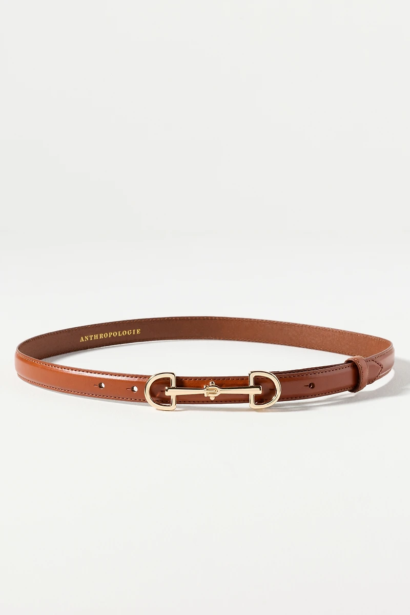 Classic Horsebit Skinny Belt