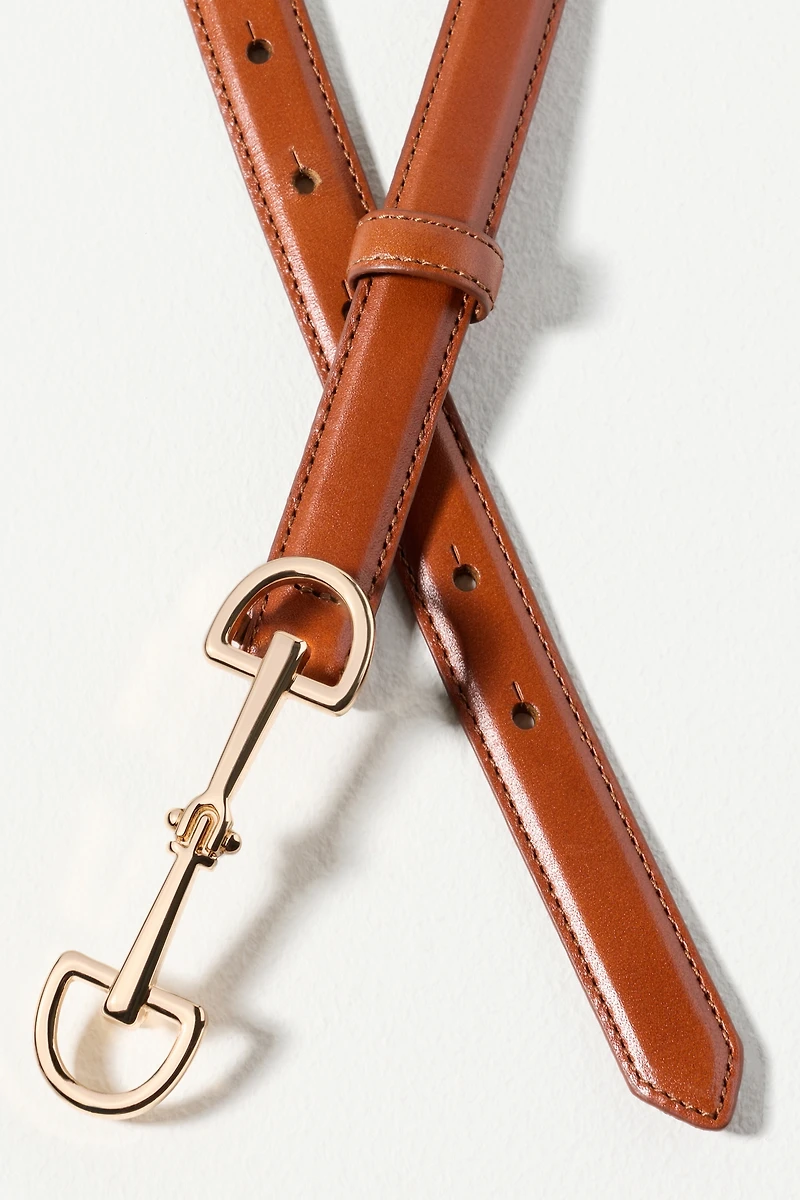 Classic Horsebit Skinny Belt