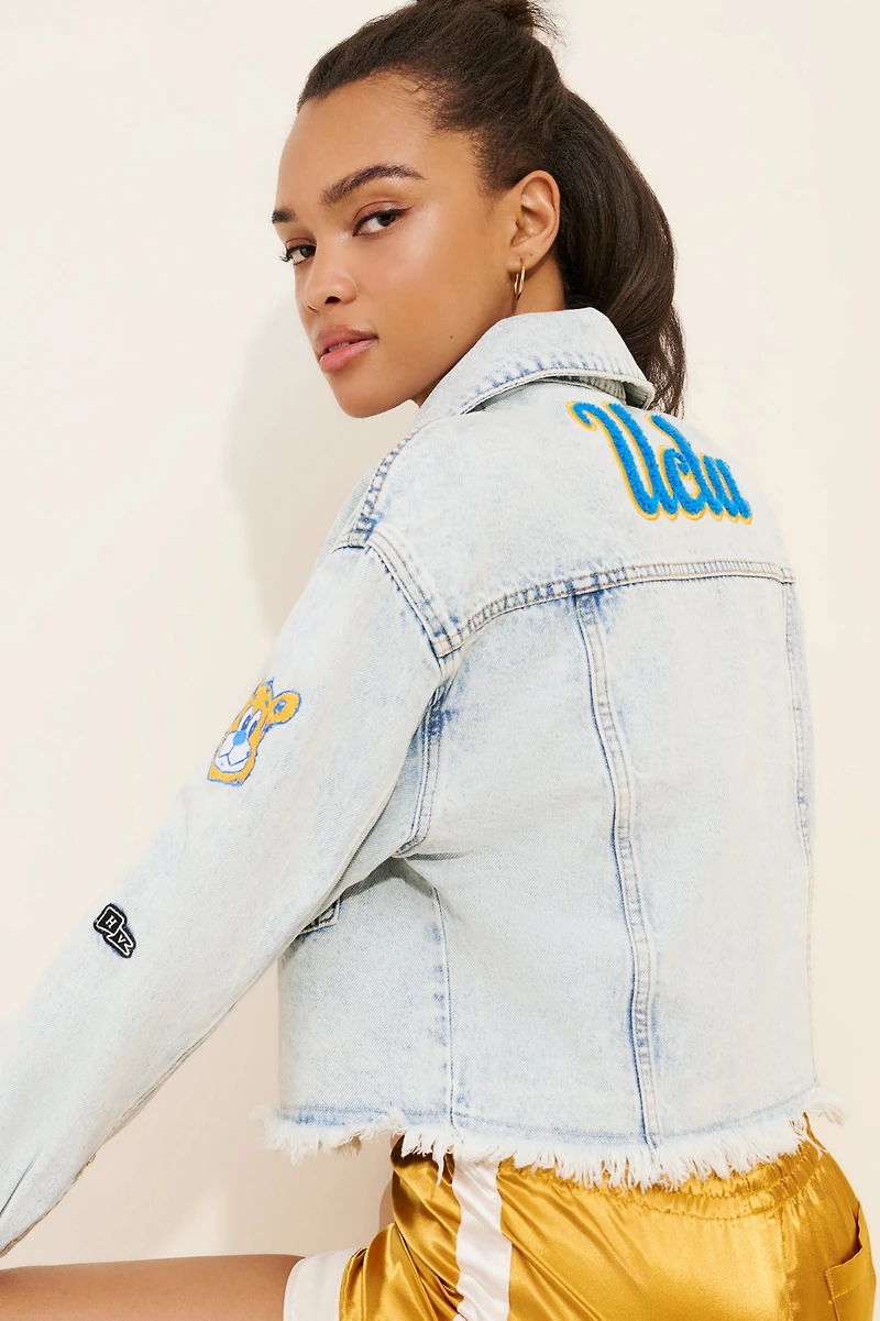 Hype and Vice UCLA Cropped Denim Jacket