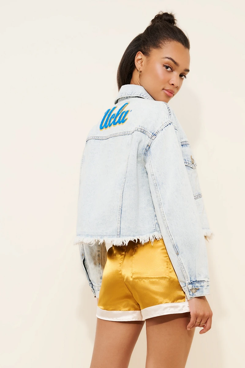 Hype and Vice UCLA Cropped Denim Jacket