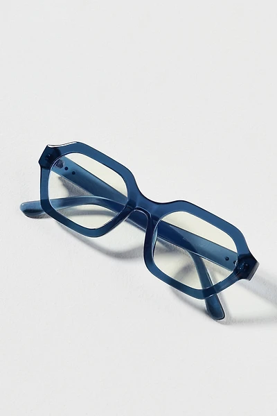 I-SEA Translucent Geometric Blue Light Glasses