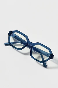 I-SEA Translucent Geometric Blue Light Glasses