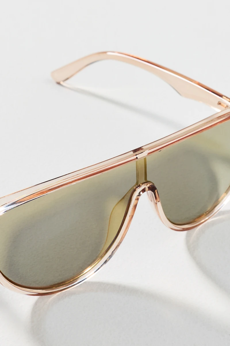 I-SEA Summer Oversized Shield Aviator Sunglasses