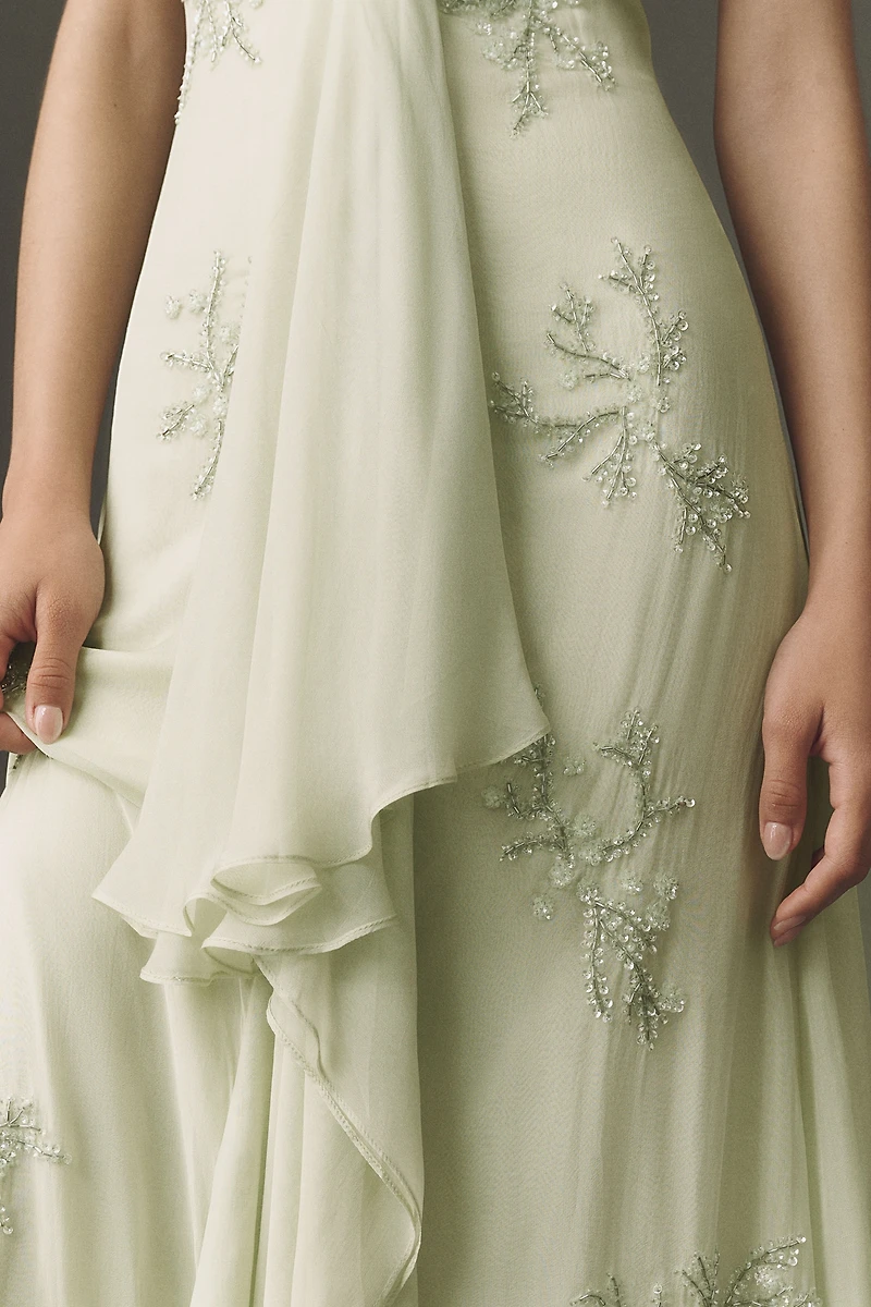 BHLDN Beaded Halter Maxi Dress