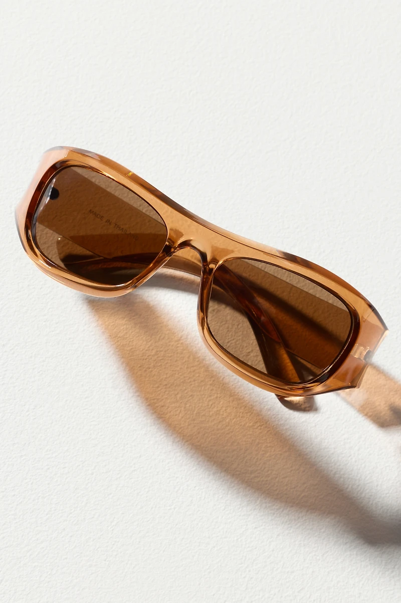 By Anthropologie Curved Rectangle Sunglasses